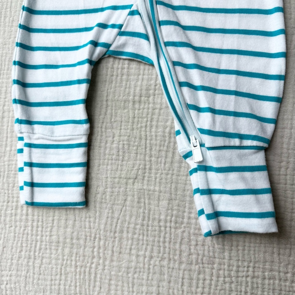 Bonds Teal Stripe Wondersuit Zip Romper - Picture 5 of 8